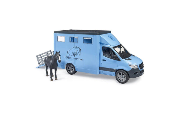 Bruder 1:16 Mercedes G3 Sprinter Animal Transporter Vehicle w Horse Kids Toy 3y+