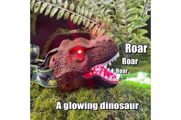 Costcom Dinosaur Headlamp for Kids Flashlight Rechargeable Led Headlights Roar Silent