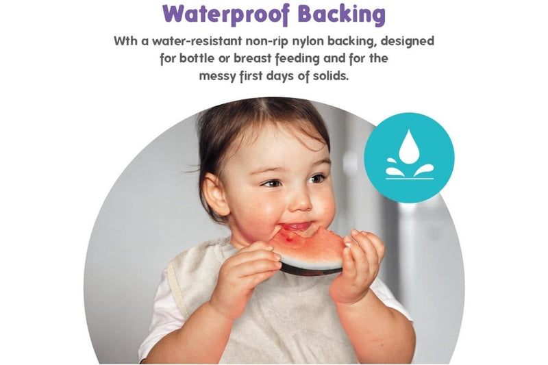 Silly Billyz: Towel Small Long Sleeve Bib - Dusty Blue