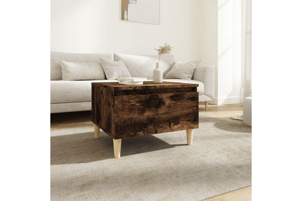 Side Table Smoked Oak 50x46x35 cm Engineered Wood vidaXL
