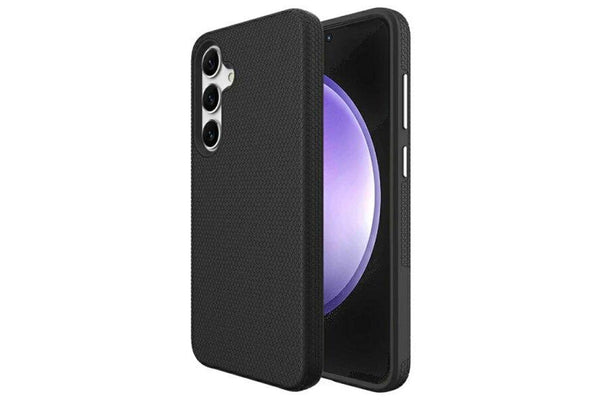 For Samsung Galaxy S25+Plus /S24+Plus SupRShield Triangle Shockproof Case Heavy Duty Rugged Bumper Anti Knock Phone Back Cover (Black)