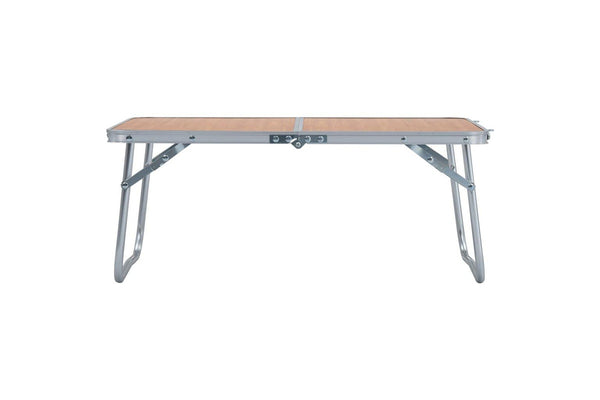 Folding Camping Table Brown Aluminium 60x40 cm vidaXL