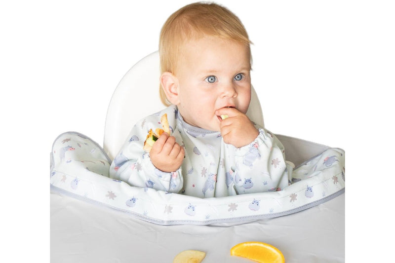 Tidy Tot: Long Sleeve Coverall Bib - Hippo (For Kit)