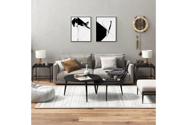 Side Tables 2 pcs Black 40x40x35 cm Engineered Wood vidaXL