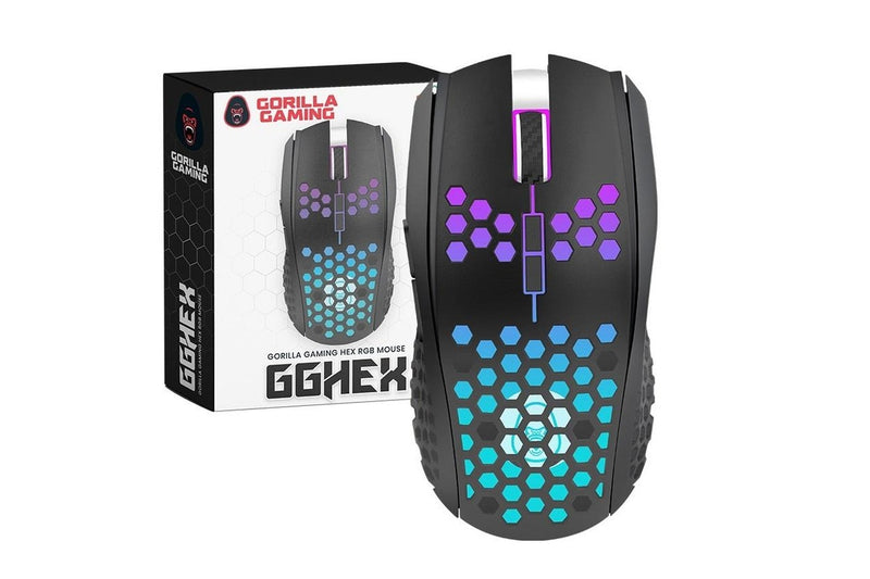 Gorilla Gaming HEX RGB Wired Mouse - Black