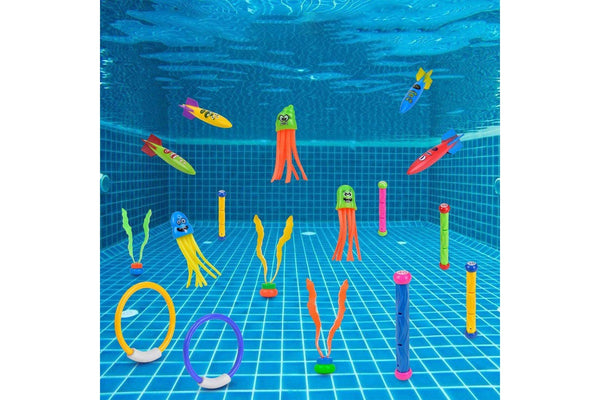 28Pcs Set Pool Diving Swimming Toys for Kids Summer Underwater Game Toys