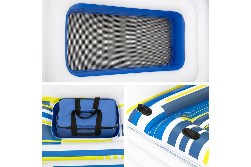 Bestway Pool Float Island Inflatable Lounge 6-person Seat Canopy