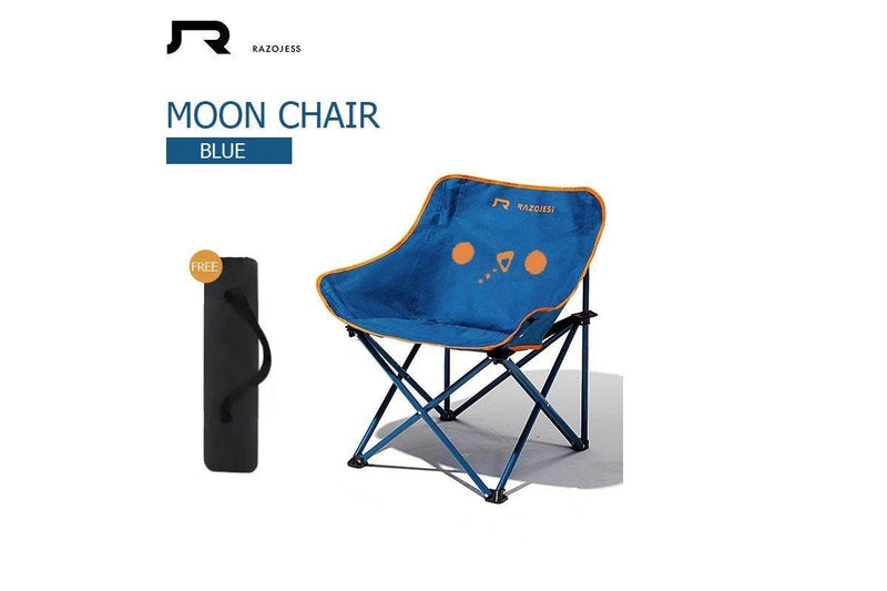 Moon Chair for Outdoor Camping Fishing Picnic Blue