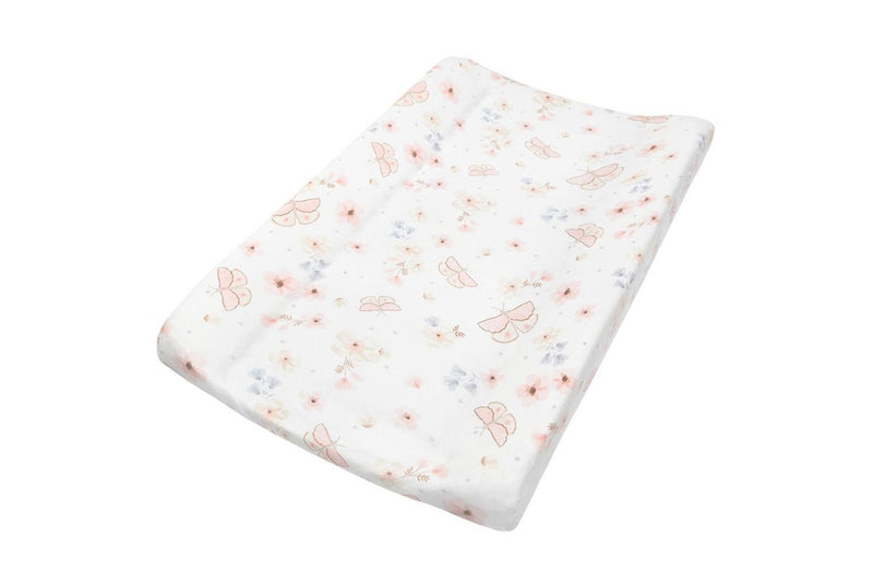 Living Textiles Infant Baby Cotton Change Pad Cover Liner Set Butterfly Garden