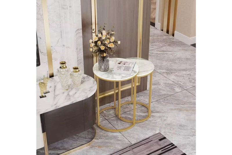 Deva Gold Nested Side Table Set