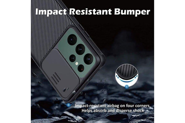 Nillkin For Samsung Galaxy S22 Ultra 5G Case, CamShield Series Slim Stylish Protective Case with Slide Camera Cover (Black)