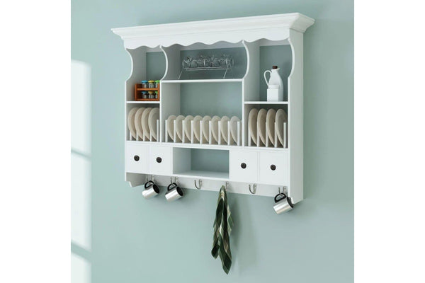 Wooden Kitchen Wall Cabinet White vidaXL