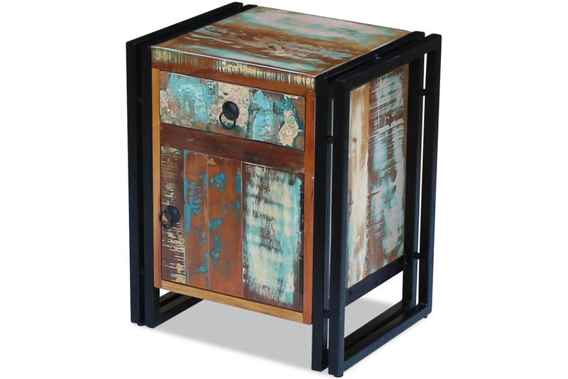 Bedside Cabinet Solid Reclaimed Wood Bedside Tables