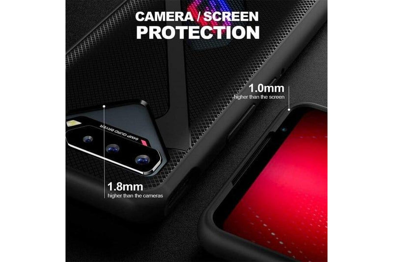 For Asus Rog Phone 5 /5s 5G Case Heat Dissipation Silicone TPU Ultra Slim Thin Cover Scratch Resistant Shockproof Cover (Black)