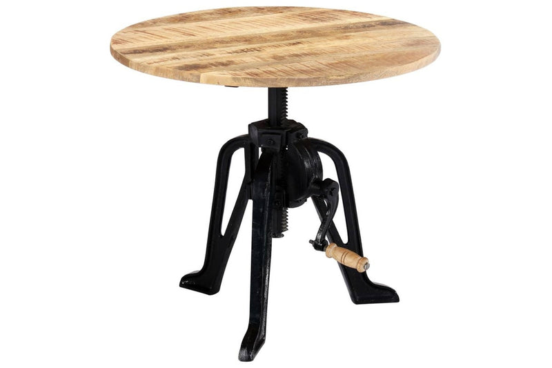 Side Table 60x(46-63) cm Solid Mango Wood and Cast Iron vidaXL