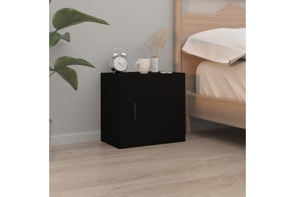 Wall-mounted Bedside Cabinet Black 50x30x47 cm vidaXL