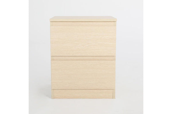 2X Bedside Table Side Storage Cabinet Nightstand Bedroom Drawer Joss Oak Bedside Tables