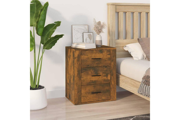 Bedside Cabinet Smoked Oak 50x36x60 cm Engineered Wood vidaXL