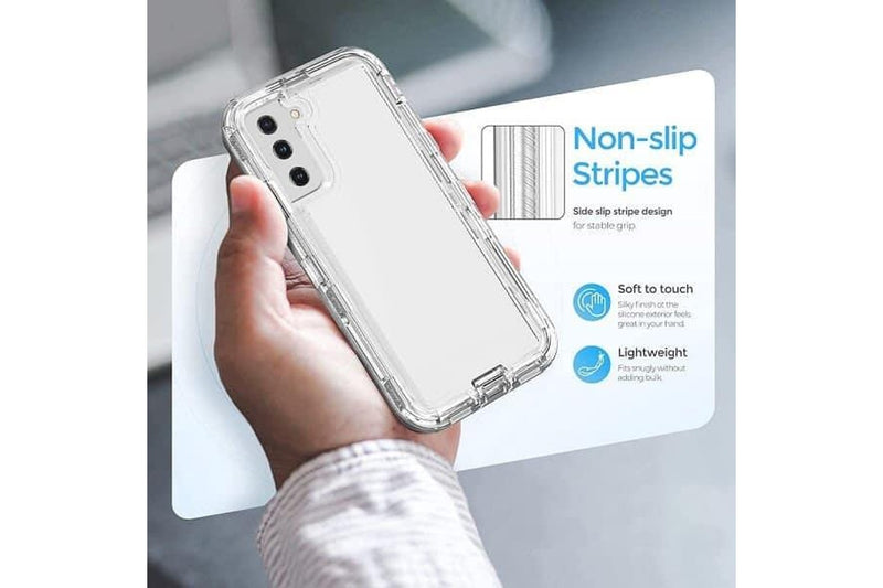 For Samsung Galaxy S22 Plus Transparent Defender Slim Polycarbonate Case Cover (Clear)