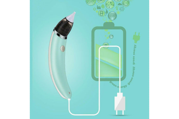 Baby Nasal Aspirator Electric Safe Hygienic Nose Cleaner Snot Sucker For (Green) Baby Health