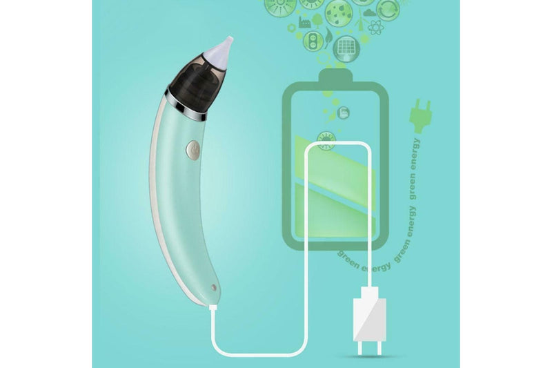 Baby Nasal Aspirator Electric Safe Hygienic Nose Cleaner Snot Sucker For (Green) Baby Health