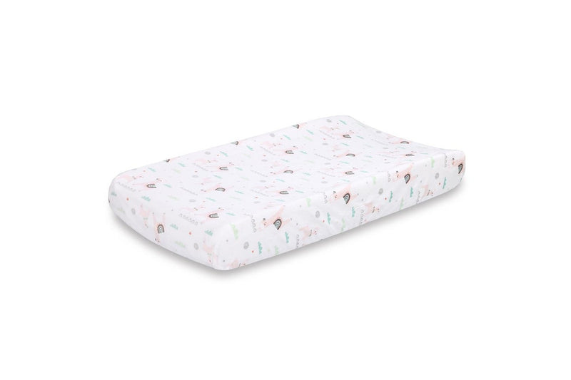 2x Little Haven Baby Infant Polyester Change Pad Cover Sleeve Llama Velour 88cm