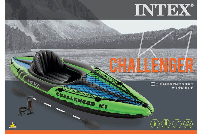 Intex Challenger Kayak Inflatable Set with Aluminum Oars