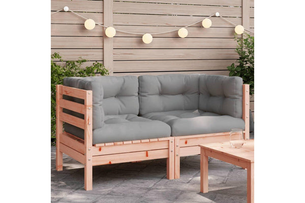 Garden Sofa Corner With Cushions 2 Pcs Solid Wood Douglas Camping Chairs