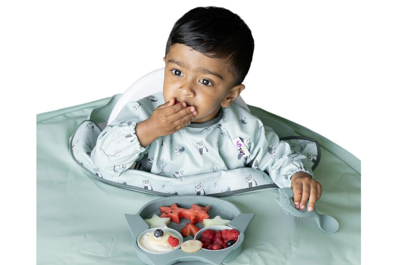 Tidy Tot: Long Sleeve Coverall Bib - Owl (For Kit)