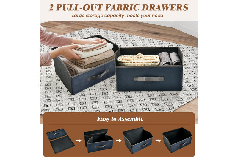 Giantex Modern Nightstand Industrial End Table Home Bed Side Table