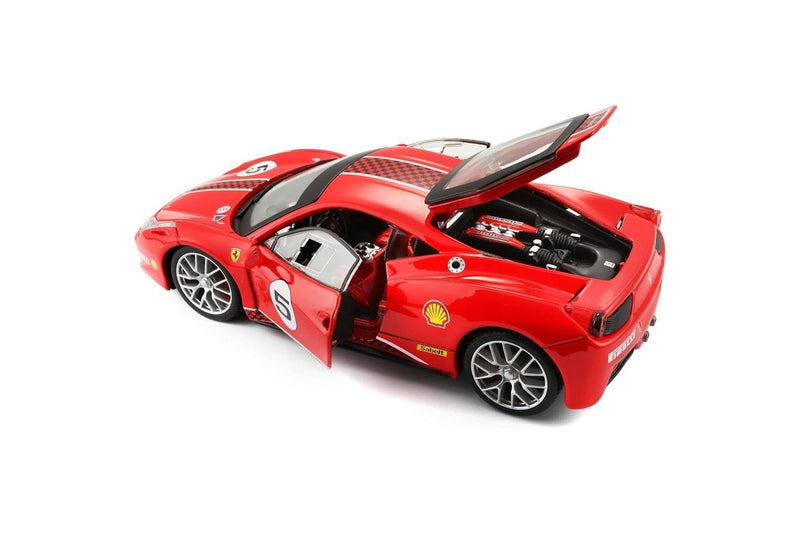 Bburago 1:24 Ferrari 458 Challenge No.5 Diecast Display Model Racing Car 3+