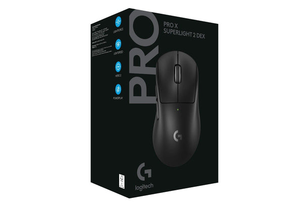 Logitech G PRO X Superlight 2 DEX LIGHTSPEED Gaming Mouse (Black)