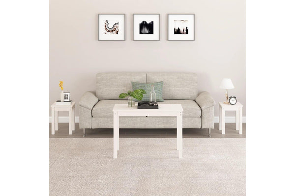 Nesting Tables 3 pcs White Solid Wood Pine vidaXL