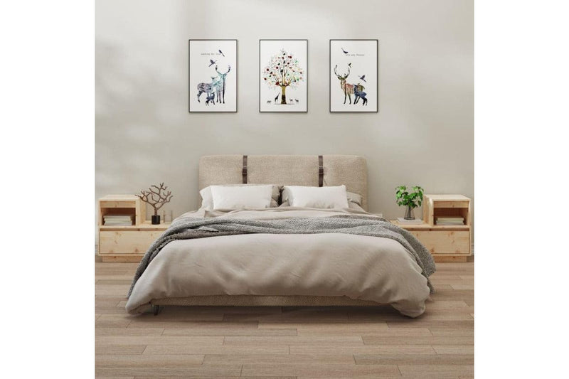 Bedside Cabinets 2 Pcs 60X34x51 Cm Solid Wood Pine Bedside Tables