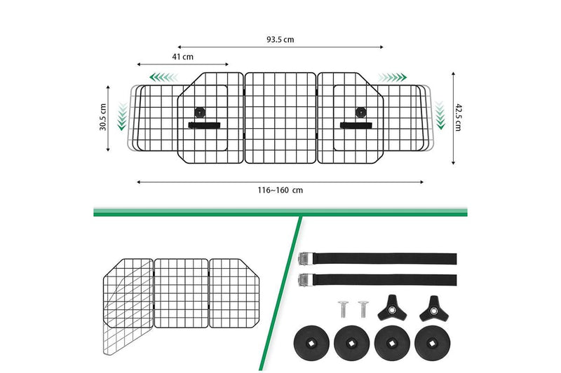Adjustable Large Dog Car Barrier