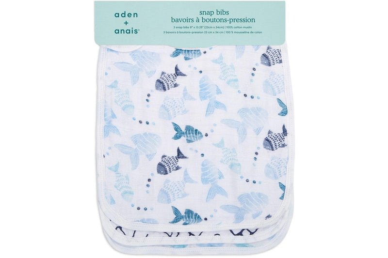 Aden + Anais: Classic Snap Bib Set - Gone Fishing (3 Pack)