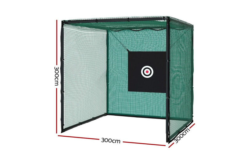 Everfit 3m Golf Practice Net Hitting Cage with Steel Frame Baseball Training