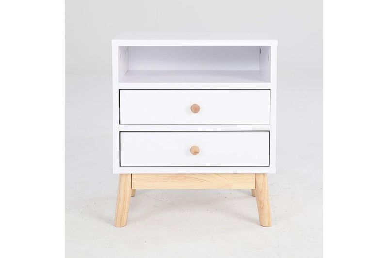 2X Bedside Table Side Storage Cabinet Nightstand Bedroom Drawer Anya White Bedside Tables