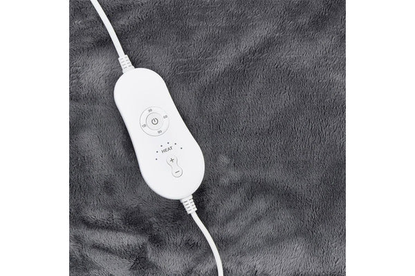 Homedics Indoor Soft Heated Winter Foot Warming Pouch Relaxing Comfort Set Grey