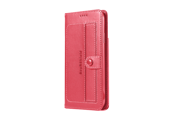 For Apple iPhone XS Max Case SupRShield Luxury Wallet Leather Flip Magnetic Stand Case Cover (Hot Pink)