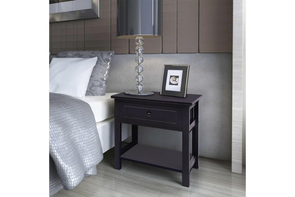 Bedside Cabinets 2 Pcs Wood Black Bedside Tables