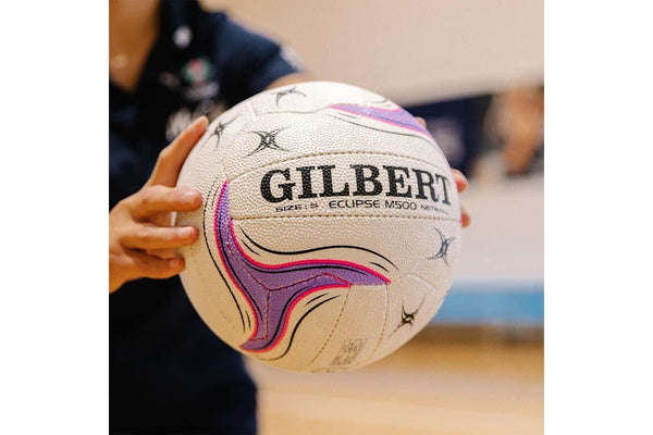 Gilbert Eclipse Match Netball - White - Size 5