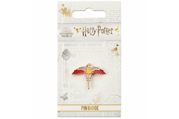 Harry Potter Fawkes Badge (Red/Rose Gold/Yellow) (One Size)