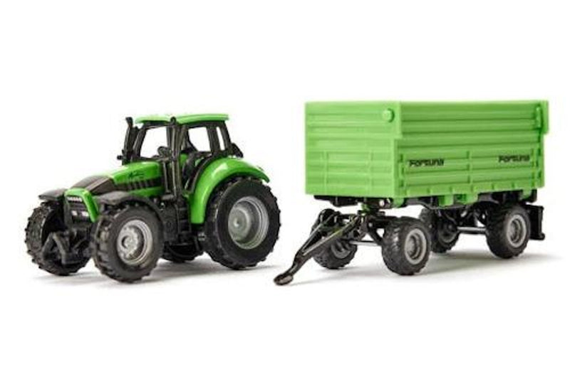 Siku: 1606 - Deutz-Fahr w Fortuna 4-Wheel Trailer