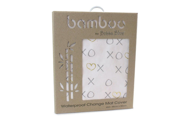 Bubba Blue Baby Infant Bamboo Waterproof TPU Pink Bloom Jersey Change Mat Cover