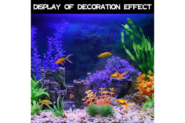 Costcom Aquarium Fish Tank Ancient Castle Tower Hide Cave Resin Building Rock Decoration