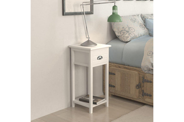 Nightstand With 1 Drawer White Bedside Tables