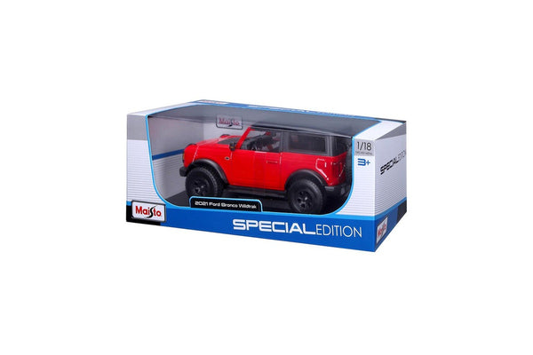 Maisto Special Edition 1:18 2021 Ford Bronco Wildtrack Red Model Car Toy 3y+