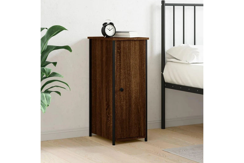 Bedside Cabinet Brown Oak 32x42x80 cm Engineered Wood vidaXL
