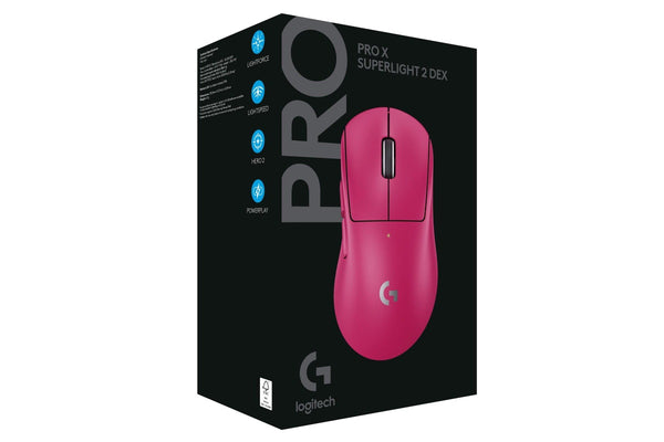 Logitech G PRO X Superlight 2 DEX LIGHTSPEED Gaming Mouse (Magenta)